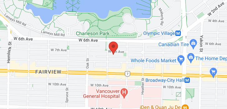 map of 61 870 W 7TH AVENUE